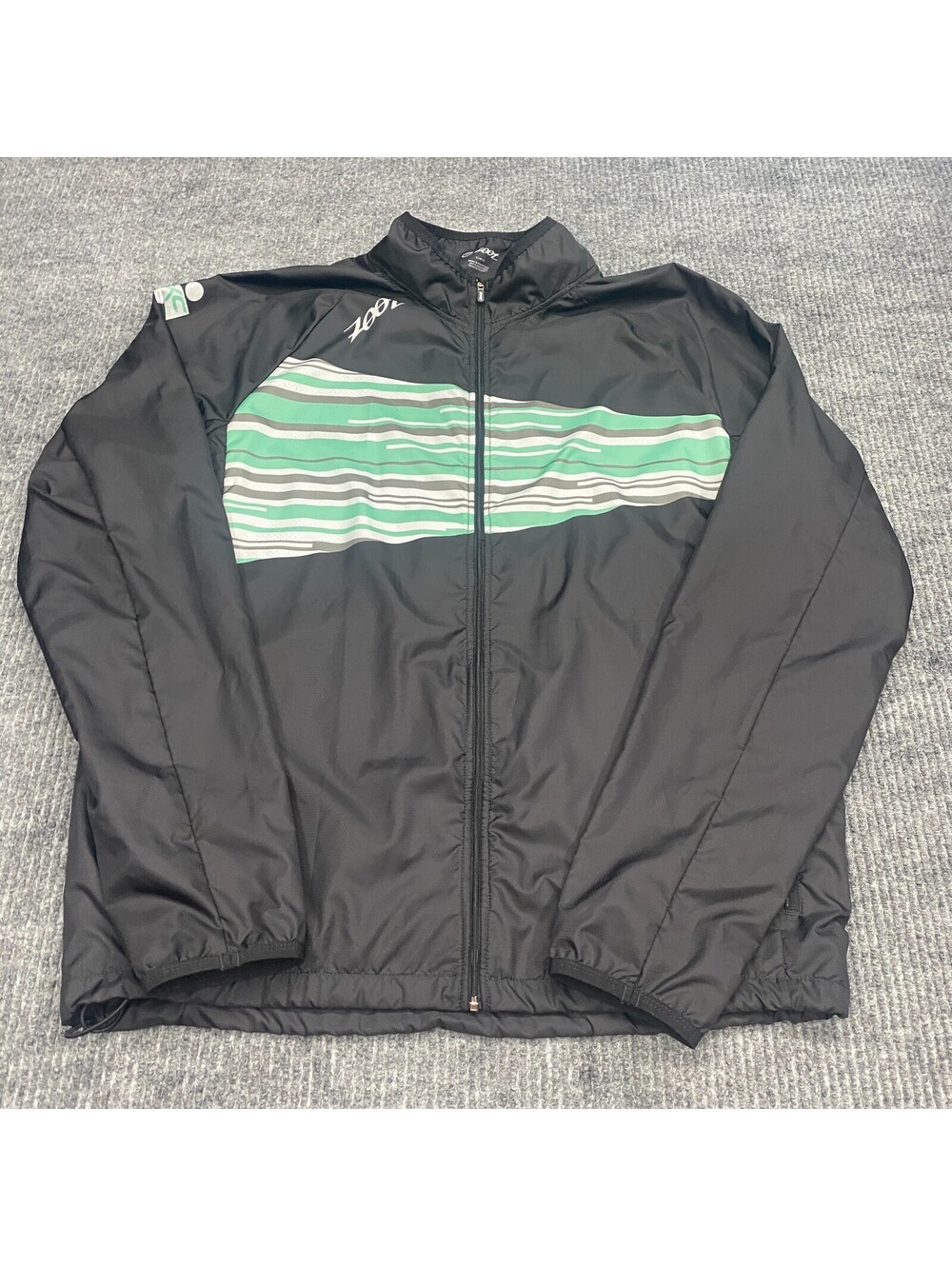 Ironman XC Exclusive Challenge Full Zip Windbreaker Jacket Mens L Black‎ Pockets